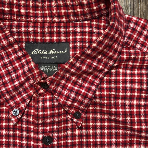 Eddie Bauer Other - Eddie Bauer Red Plaid Button Down Shirt
